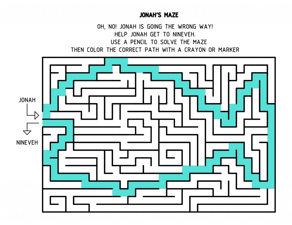 Fish Maze With Solution 1024x791 